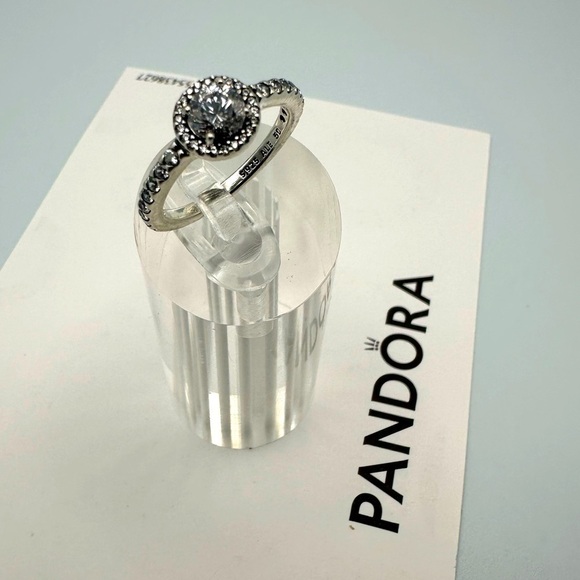 Pandora Classic Elegance Halo Ring – Sterling Silver 925 with Clear CZ – Size 50 - Picture 13 of 14